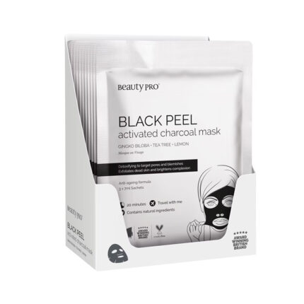 BEAUTYPRO BLACK PEEL Charcoal Mask 3 Stück 21 ml