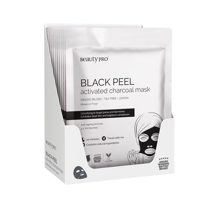 BEAUTYPRO BLACK PEEL Charcoal Mask 3 Stück 21 ml BEAUTYPRO BLACK PEEL Charcoal Mask 3 Stück 21 ml