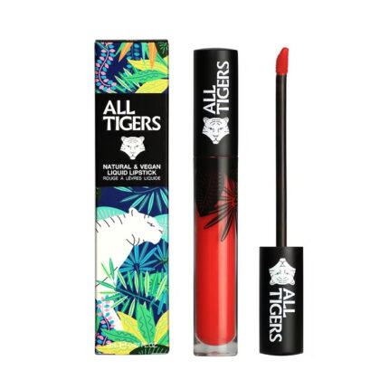 ALL TIGERS Rouge à lèvres liquide mat vegan et naturel 784 ROSE CORAIL "LEAD THE GAME"