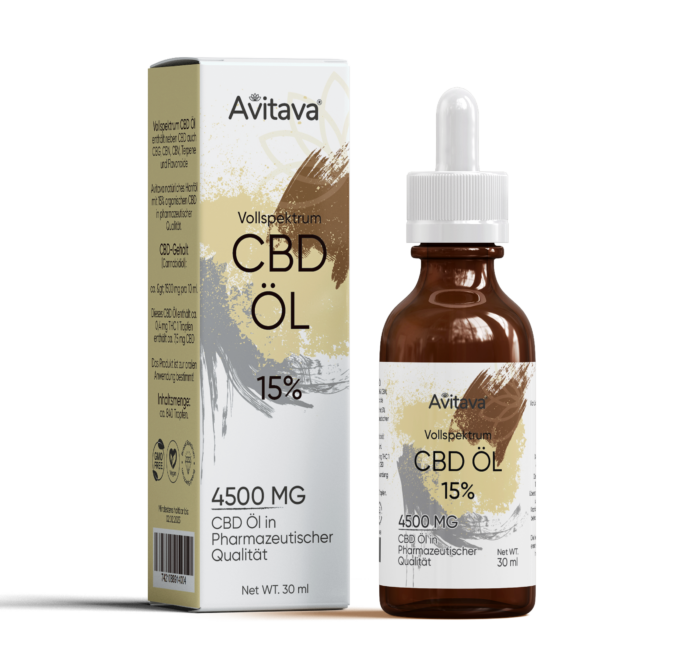 Avitava 15% CBD Öl im Vollspektrum 30 ml