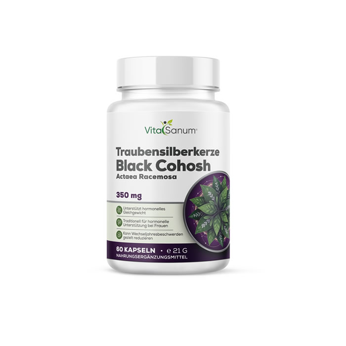 VitaSanum® -Traubensilberkerze (Black Cohosh) 350 mg 60 Kapseln VitaSanum® -Traubensilberkerze (Black Cohosh) 350 mg 60 Kapseln
