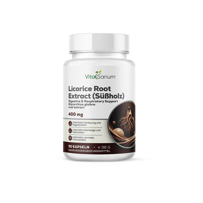 VitaSanum® - Echtes Süßholz (Glycyrrhiza glabra) 400 mg 90 Kapseln VitaSanum® - Echtes Süßholz (Glycyrrhiza glabra) 400 mg 90 Kapseln