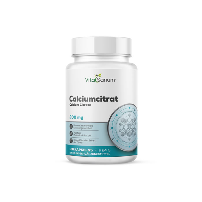 VitaSanum® - Calciumcitrat 200 mg 120 Kapseln VitaSanum® - Calciumcitrat 200 mg 120 Kapseln
