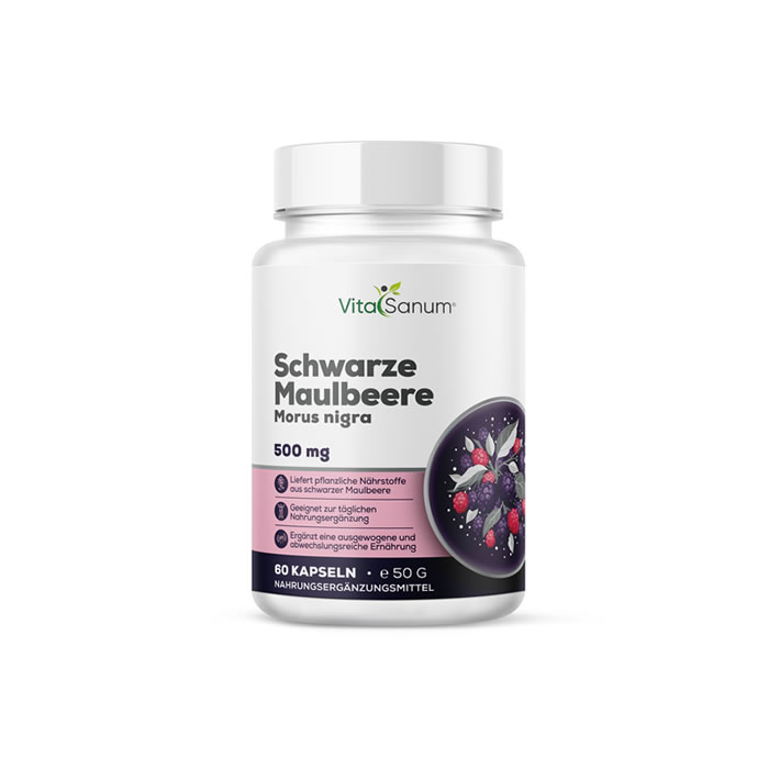 VitaSanum®- Schwarze Maulbeere (Morus nigra) 500 mg 60 Kapseln VitaSanum®- Schwarze Maulbeere (Morus nigra) 500 mg 60 Kapseln