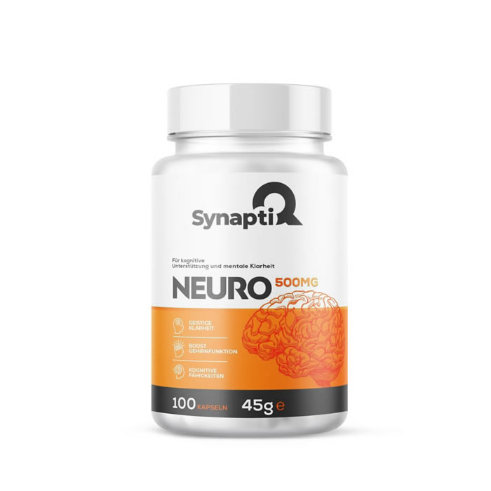 SynaptiQ® - Neuro – Für kognitive Unterstützung und mentale Klarheit 500 mg 100 Kapseln SynaptiQ® - Neuro – Für kognitive Unterstützung und mentale Klarheit 500 mg 100 Kapseln