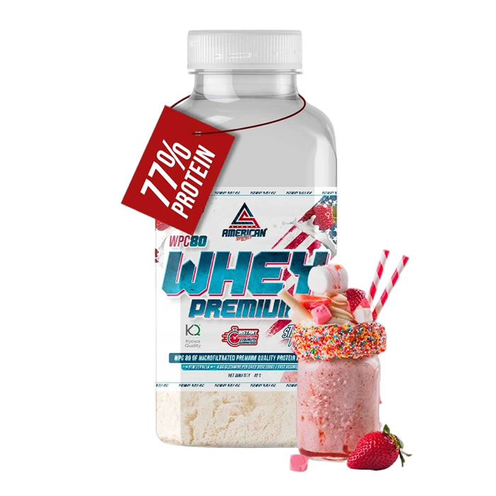 American Supplement - Premiums WHEY PROTEIN 40 g Einzelportion Erdbeere American Supplement - Premiums WHEY PROTEIN 40 g Einzelportion Erdbeere